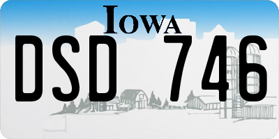 IA license plate DSD746