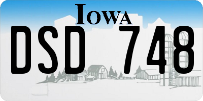 IA license plate DSD748