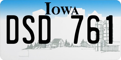 IA license plate DSD761