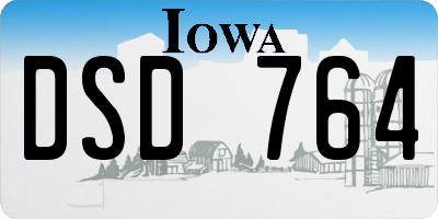 IA license plate DSD764
