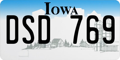 IA license plate DSD769