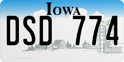 IA license plate DSD774