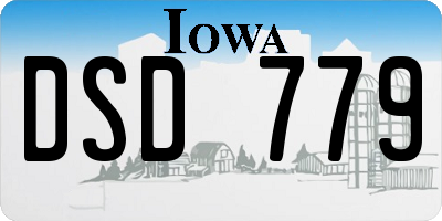 IA license plate DSD779