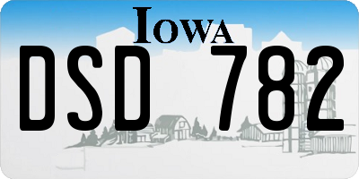 IA license plate DSD782