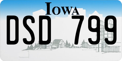 IA license plate DSD799