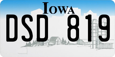 IA license plate DSD819