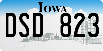 IA license plate DSD823