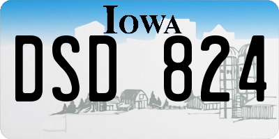IA license plate DSD824