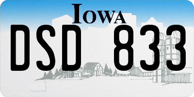 IA license plate DSD833