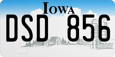IA license plate DSD856