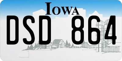 IA license plate DSD864