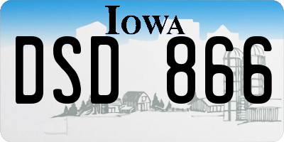 IA license plate DSD866