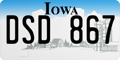 IA license plate DSD867
