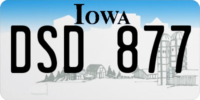 IA license plate DSD877