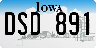 IA license plate DSD891