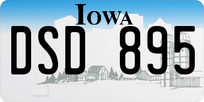 IA license plate DSD895