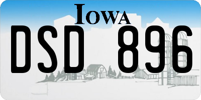 IA license plate DSD896
