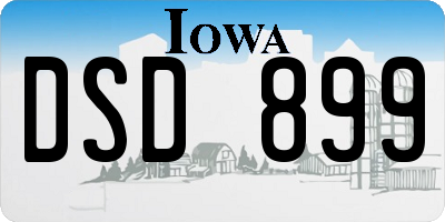 IA license plate DSD899