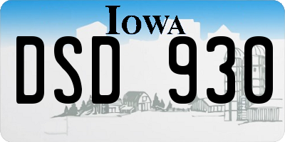 IA license plate DSD930