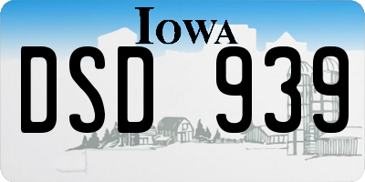 IA license plate DSD939