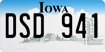 IA license plate DSD941