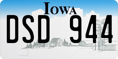 IA license plate DSD944