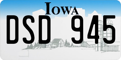 IA license plate DSD945
