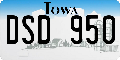 IA license plate DSD950