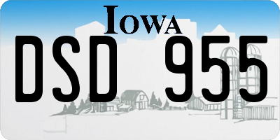 IA license plate DSD955