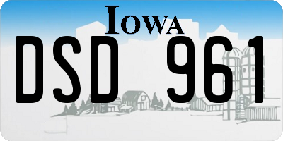 IA license plate DSD961