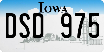 IA license plate DSD975