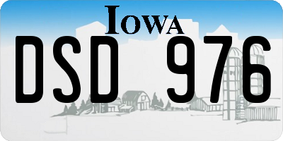 IA license plate DSD976