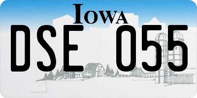 IA license plate DSE055