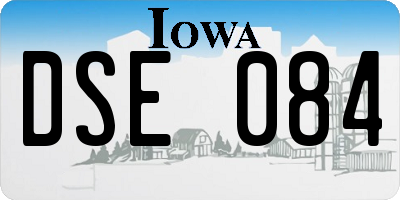 IA license plate DSE084