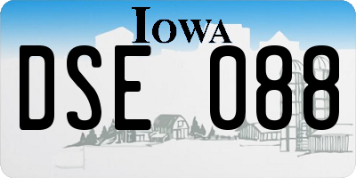IA license plate DSE088