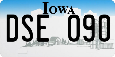 IA license plate DSE090