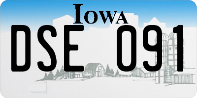IA license plate DSE091