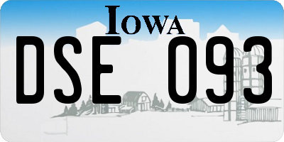 IA license plate DSE093
