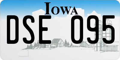 IA license plate DSE095