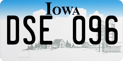 IA license plate DSE096