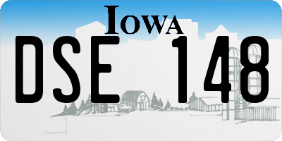 IA license plate DSE148