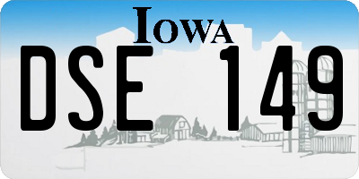 IA license plate DSE149
