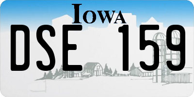 IA license plate DSE159