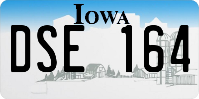 IA license plate DSE164