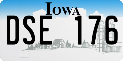 IA license plate DSE176