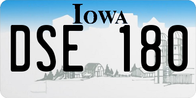 IA license plate DSE180