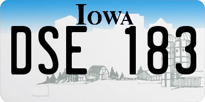 IA license plate DSE183