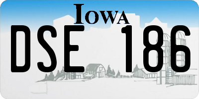 IA license plate DSE186