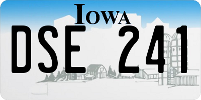 IA license plate DSE241