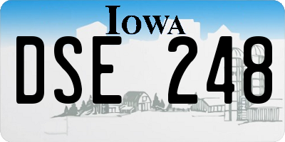 IA license plate DSE248
